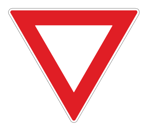 Yield sign